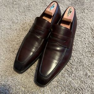 Magnanni brown penny loafers size 12